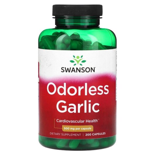 Основное фото товара Swanson, Экстракт Чеснока, Odorless Garlic 500 mg, 200 капсул