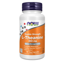 L-Теанін Double Strength L-Theanine NOW 90 капсул