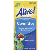 Підтримка мозку Alive! Cognitive Nature's Way 60 капсул