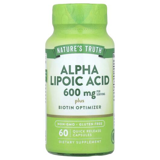 Основне фото товару Nature's Truth, Alpha Lipoic Acid, Альфа-ліпоєва кислота, 60