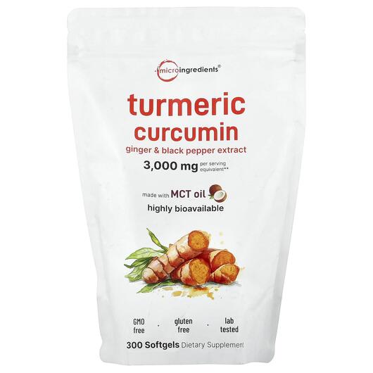 Основное фото товара Micro Ingredients, Куркумин, Turmeric Curcumin, 300 капсул