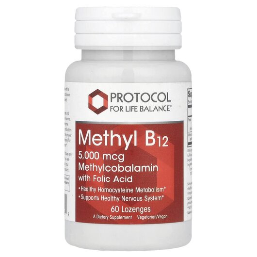 Основное фото товара Метилкобаламин B12, Methyl B12 5000 mcg, 60 таблеток