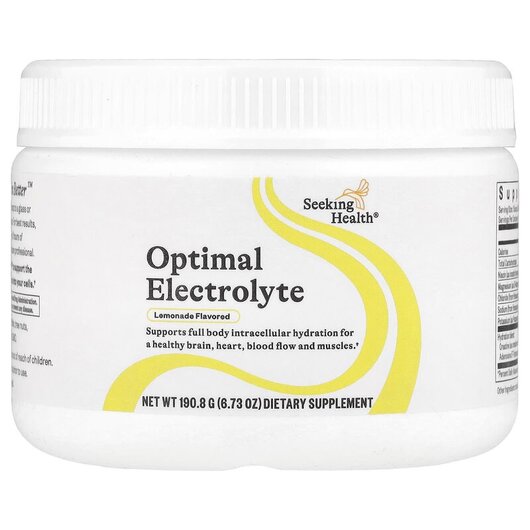 Основне фото товару Optimal Electrolyte Lemonade Основне фото товару Seeking Health, Optimal Electrolyte, Електроліти, 190 г