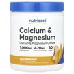 Фото товару Calcium & Magnesium Peach Mango Фото товару Nutricost, Calcium & Magnesium Peach Mango, Кальцій, 300 г