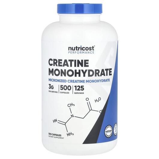 Основное фото товара Performance Creatine Monohydrate Основное фото товара Nutricost, Креатин, Performance Creatine Monohydrate, 500 капсул