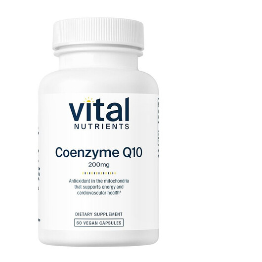 Основное фото товара CoEnzyme Q10 200 mg Основное фото товара Vital Nutrients, Коэнзим CoQ10, CoEnzyme Q10 200 mg, 60 капсул