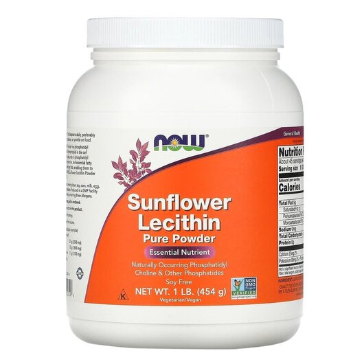 Основне фото товару Sunflower Lecithin Pure Powder Основне фото товару NOW Foods, Sunflower Lecithin Pure Powder, Лецитин з соняшнику, 4