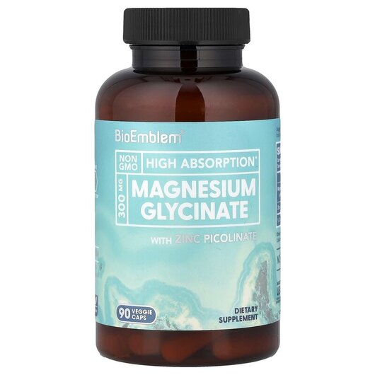 Основное фото товара Магний Глицинат, Magnesium Glycinate with Zinc Picolinate, 90 кап