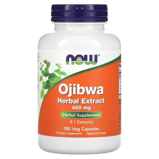 Основне фото товару Ojibwa Herbal Extract, Концентрат чаю Оджибва 450 мг, 180 капсул
