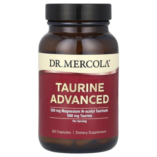 Основне фото товару Taurine Advanced Основне фото товару Dr. Mercola, Taurine Advanced, L-Таурин, 60 капсул