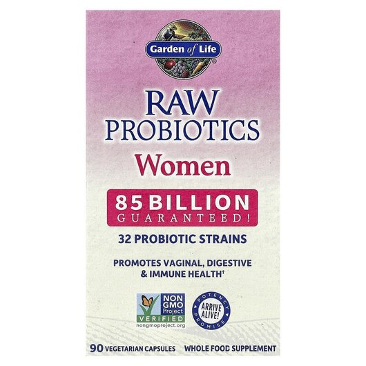 Основне фото товару Garden of Life, RAW Probiotics Women, Пробіотики для жінок, 90 ка
