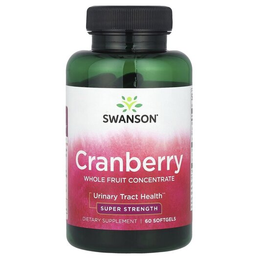 Основне фото товару Cranberry Whole Fruit Concentrate Super Strength Основне фото товару Swanson, Cranberry, Журавлина, 60 капсул
