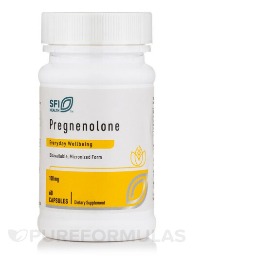 Основне фото товару Pregnenolone 100 mg Основне фото товару SFI Health, Pregnenolone 100 mg, Прегненолон, 60 капсул