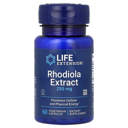 Основне фото товару Life Extension, Rhodiola Extract 250 mg, Родіола 250 мг, 60 капсу