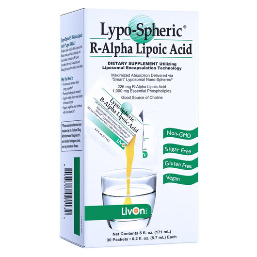 Основное фото товара R-альфа-липоевая кислота, Lypo-Spheric R-Alpha Lipoic Acid, 171 м