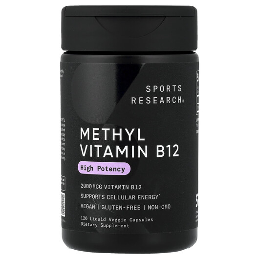Основне фото товару Methyl Vitamin B12 2000, Вітамін B12 Кобаламін, 120 Liquid Veggie