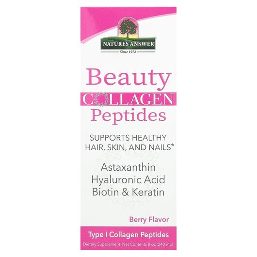 Основне фото товару Beauty Collagen Peptides Berry Основне фото товару Beauty Collagen Peptides Berry, Колагенові пептиди, 240 мл