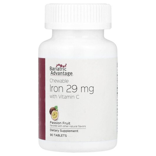 Основное фото товара Железо, Chewable Iron with Vitamin C Passion Fruit, 90 таблеток