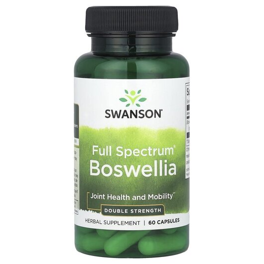Основне фото товару Full Spectrum Boswellia Double Strength Основне фото товару Swanson, Full Spectrum Boswellia, Босвеллія, 60 капсул
