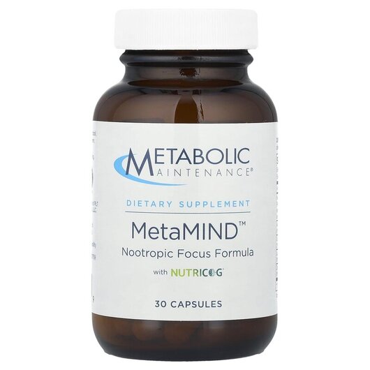 Основное фото товара MetaMIND Основное фото товара Metabolic Maintenance, Поддержка мозга, MetaMIND, 30 капсул