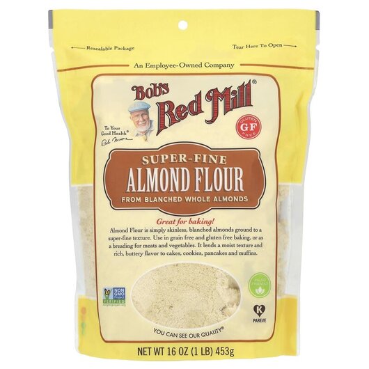 Основное фото товара Миндальная мука без глютена, Almond Flour Gluten Free, 453 г