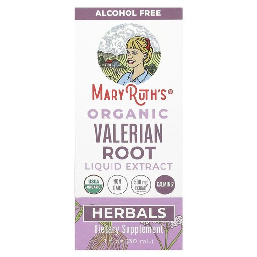 Основное фото товара Organic Valerian Root Liquid Extract Alcohol Free 590 mg Основное фото товара MaryRuth's, Валериана, Valerian Root Liquid Extract, 30 мл