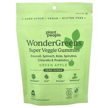 WonderGreens Veggie Gummies Green Apple Супергринс Plant WonderGreens Veggie Gummies Green Apple Супергринс Plant