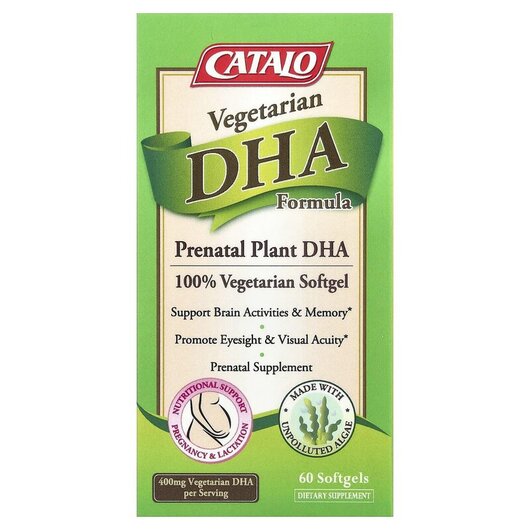 Основное фото товара CATALO, ДГК, Vegetarian DHA Formula, 60 капсул