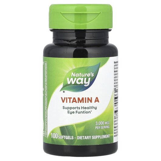 Основне фото товару Nature's Way, Vitamin A 10000 IU, Вітамін А 10000 МЕ, 100 ка