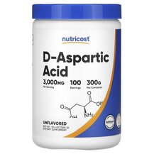 D-Aspartic Acid Unflavored L-Аспартат Nutricost 300 г