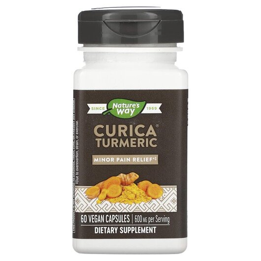 Основное фото товара Экстракт корня куркумы, Curica Turmeric 600 mg, 60 капсул