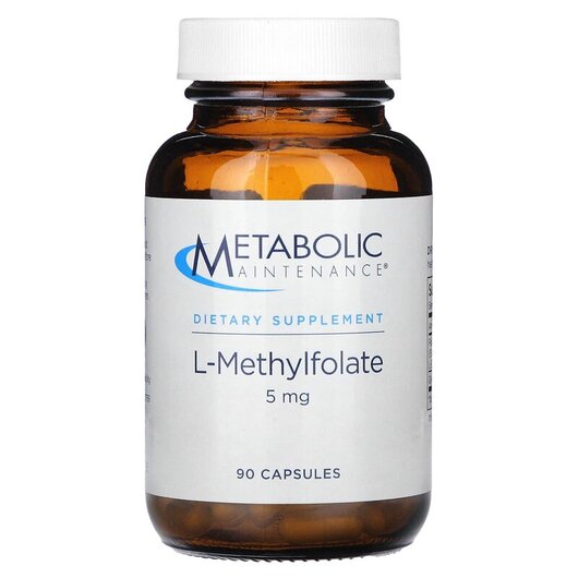 Основное фото товара L-Methylfolate 5 mg Основное фото товара Metabolic Maintenance, Метилфолат, L-Methylfolate 5 mg, 90 капсул