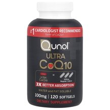 Ultra CoQ10 100 mg Коэнзим CoQ10 Qunol 120 капсул