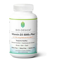 Вітамін D3 Vitamin D3 5000 IU Plus Bio-Design 100 капсул