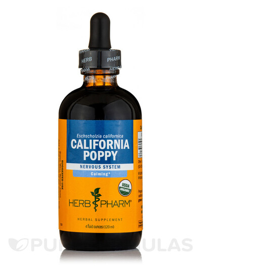 Основное фото товара California Poppy Основное фото товара Herb Pharm, Калифорнийский мак, California Poppy, 120 мл