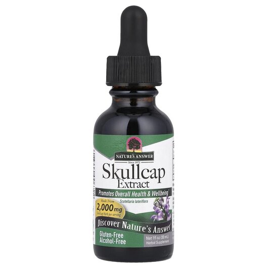 Основное фото товара Nature's Answer, Шлемник, Skullcap Alcohol-Free 2000 mg, 30 
