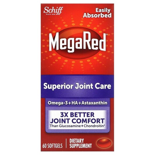 Основне фото товару Schiff, MegaRed Superior Joint Care, Підтримка суглобів, 60 капсу