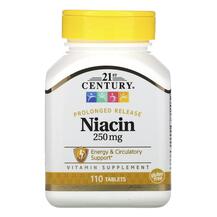 Niacin Prolonged Release 250 mg Витамин B3 Ніацин 21st