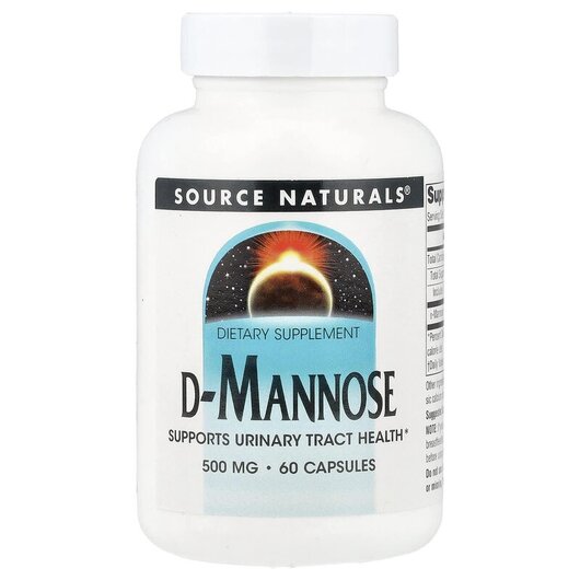 Основное фото товара Source Naturals, D-Манноза 500 мг, D-Mannose 500 mg 60, 60 капсул