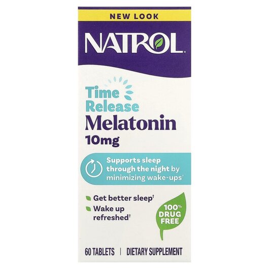 Основное фото товара Мелатонин, Melatonin Advanced Sleep Time Release 10 mg, 60 таблет