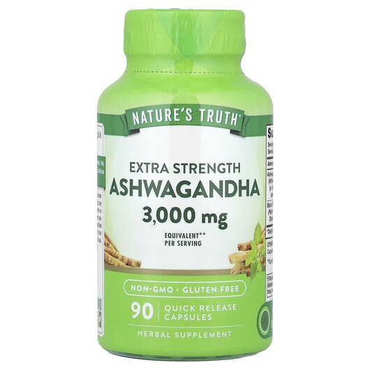 Основное фото товара Ашваганда, Extra Strength Ashwagandha 3000 mg, 90 капсул