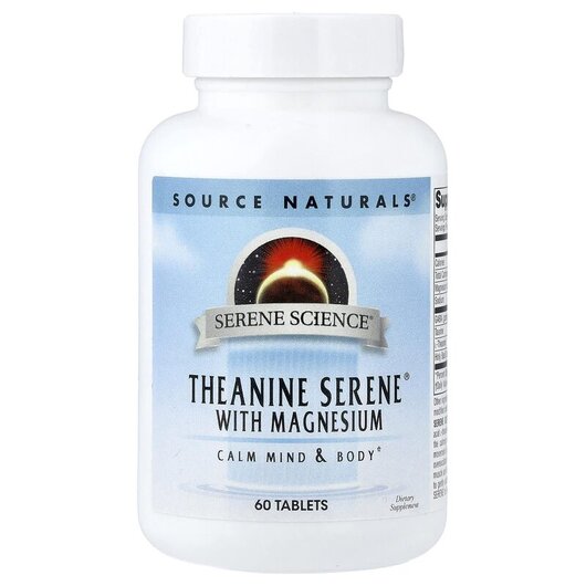 Основне фото товару Theanine Serene Основне фото товару Source Naturals, Theanine Serene, L-Теанін і L-Серін, 60 таблеток