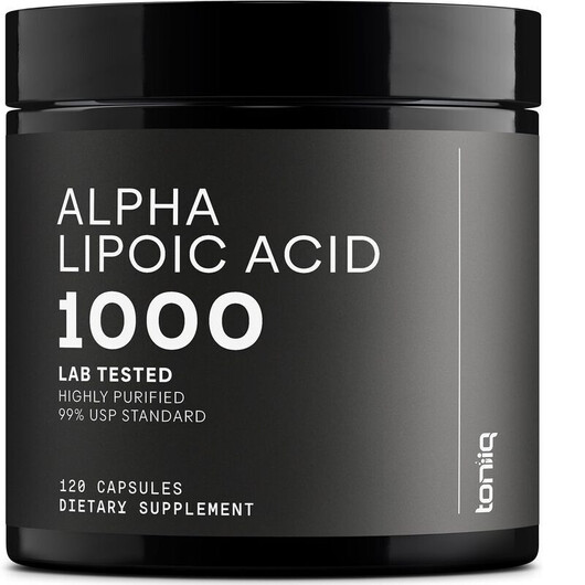 Основное фото товара Toniiq, Альфа-липоевая кислота 500 мг, Alpha Lipoic Acid, 120 кап