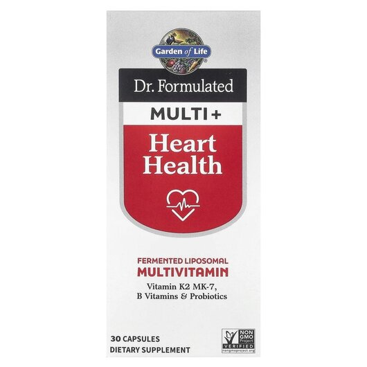 Основное фото товара Мультивитамины, Dr. Formulated Multi+ Heart Health, 30 капсул