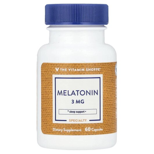 Основное фото товара TheVitaminShoppe, Мелатонин, Melatonin 3 mg, 60 капсул