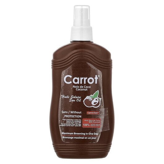 Основне фото товару Sun Oil Coconut Основне фото товару Carrot Sun, Sun Oil Coconut, Олія для засмаги, 200 мл