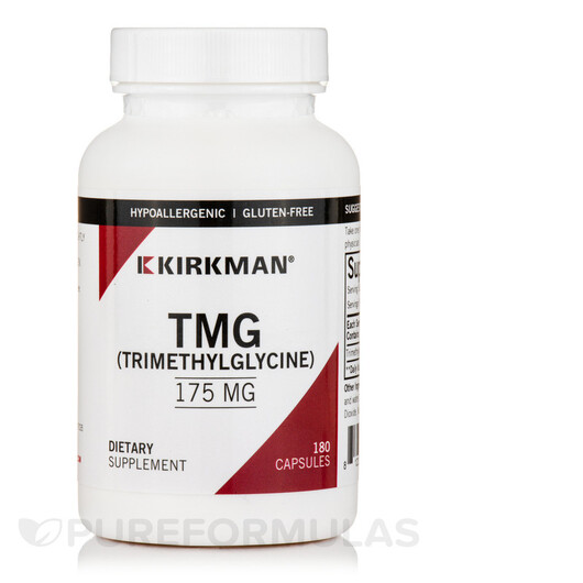 Основное фото товара TMG Trimethylglycine 175 mg Основное фото товара Kirkman, Метилфолат, TMG Trimethylglycine 175 mg, 180 капсул