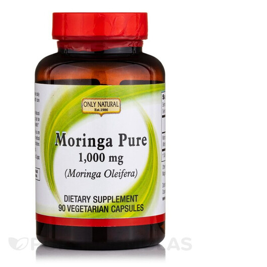 Основное фото товара Only Natural, Моринга, Moringa Pure 1000 mg, 90 капсул