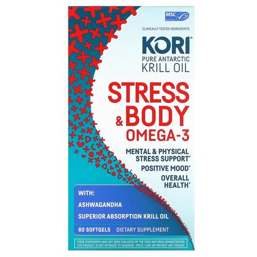Основне фото товару Pure Antarctic Krill Oil Stress & Body Omega-3 with Ashwagandha Основне фото товару Pure Antarctic Krill Oil Stress & Body, Олія Антарктичного Кр
