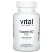 Фото товара Vital Nutrients, Витамин D3, Vitamin D3 5000 IU, 180 капсул